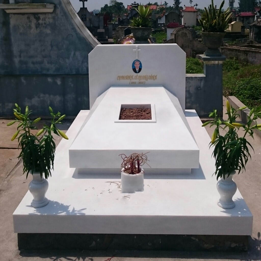 Mộ gạch granite trắng tinh khiết