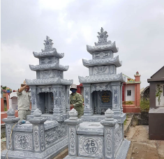 Mộ đôi 3 mái đá (3 mái đao)
