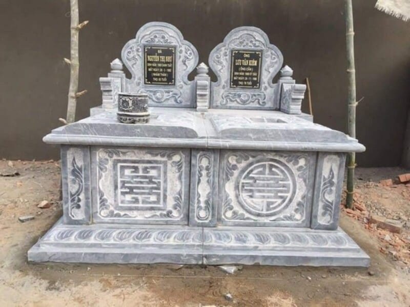 Kích thước mộ đá đôi